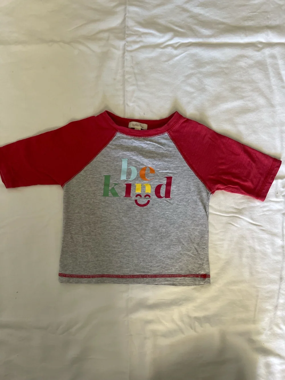 Matilda‎ Jane Be Kind Raglan Tee - Red & Gray