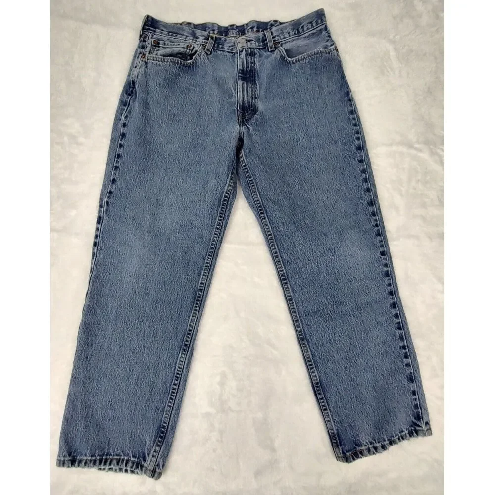 Levi's 550 Jeans Size 38x30 (act 36x28) Relaxed‎ Fit Blue Denim Wide Leg Y2K