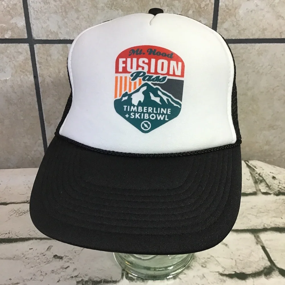 Mount Hood Fusion Pass Timberline‎ Ski Bowl Snapback Hat Adjustable Ball Cap