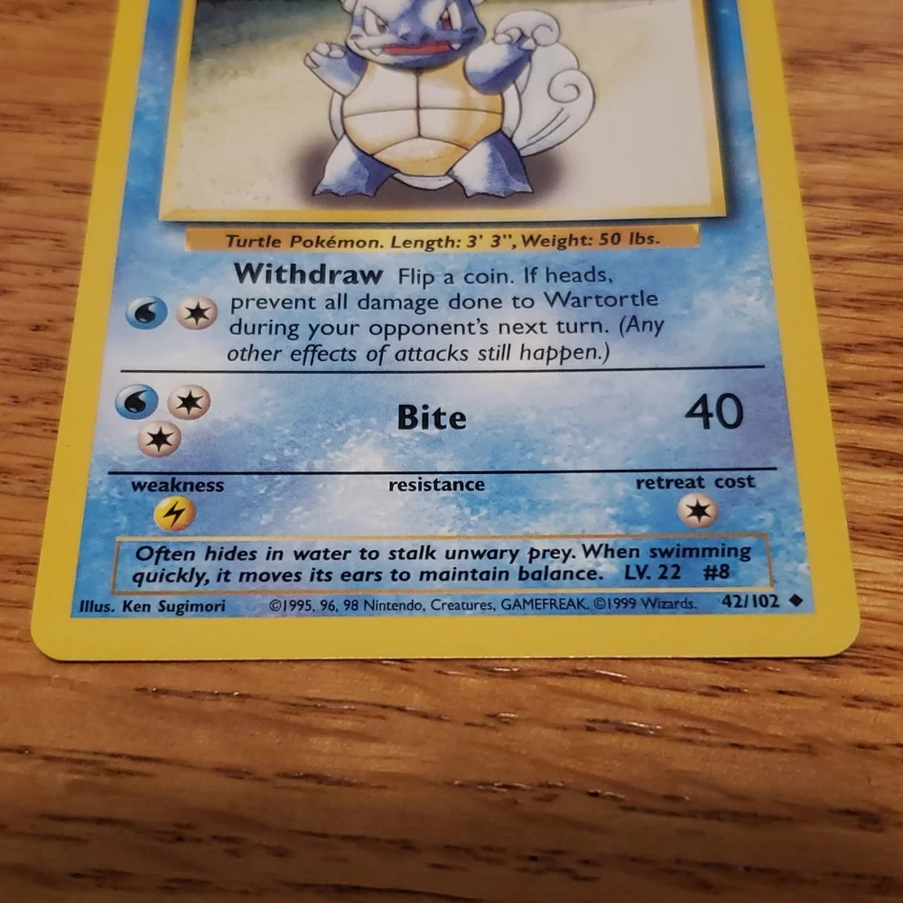 Pokemon wartortle uncommon