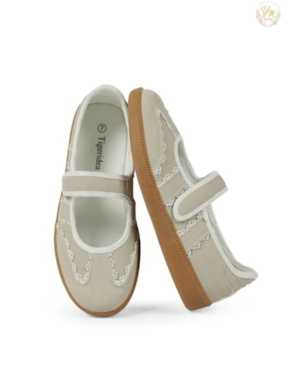 Women's Mary Jane Sneakers Slip On Hook Loop Retro Walking Shoes Faux Suede
