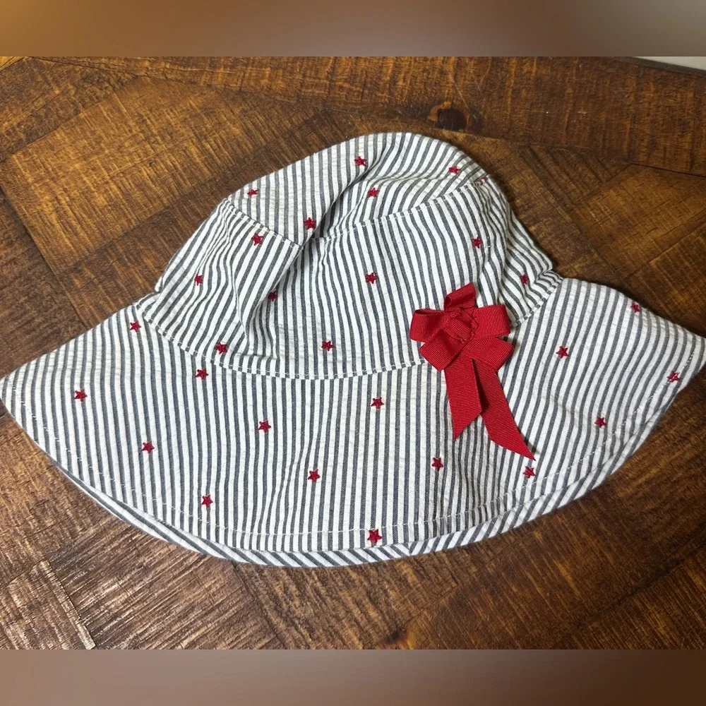 NWT Janie & Jack 12-24 months Red White Blue Stars Hat‎