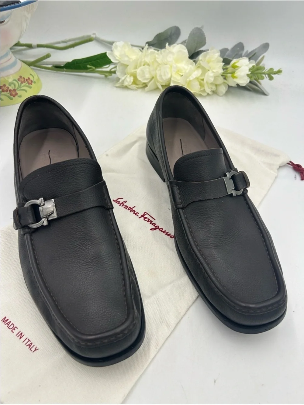 Salvatore Ferragamo silvertone hardware