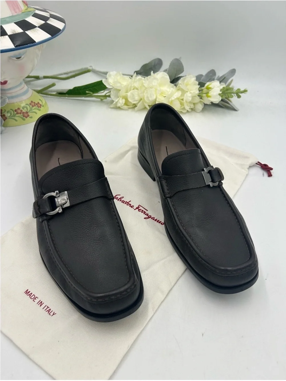 Salvatore Ferragamo silvertone hardware