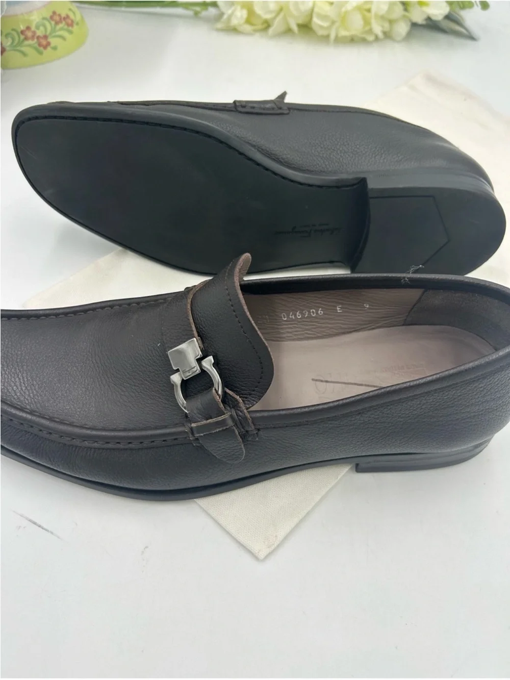 Salvatore Ferragamo silvertone hardware