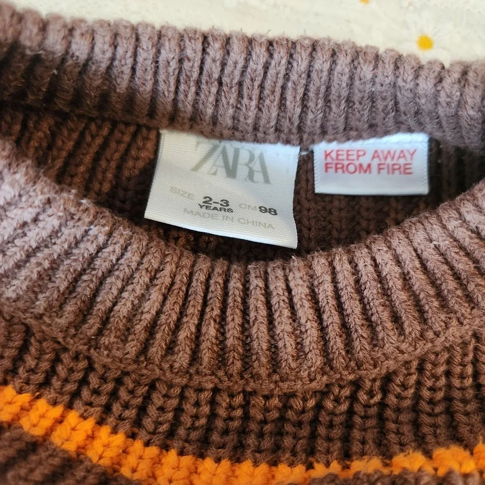 ZARA Brown and Orange‎ Sweater - Size: 2-3 Years (98cm)