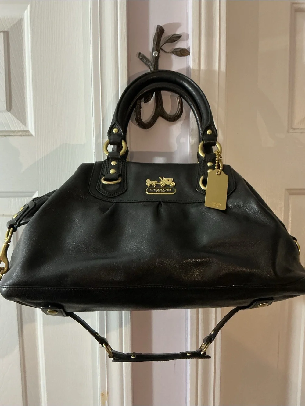 Coach structured satchel