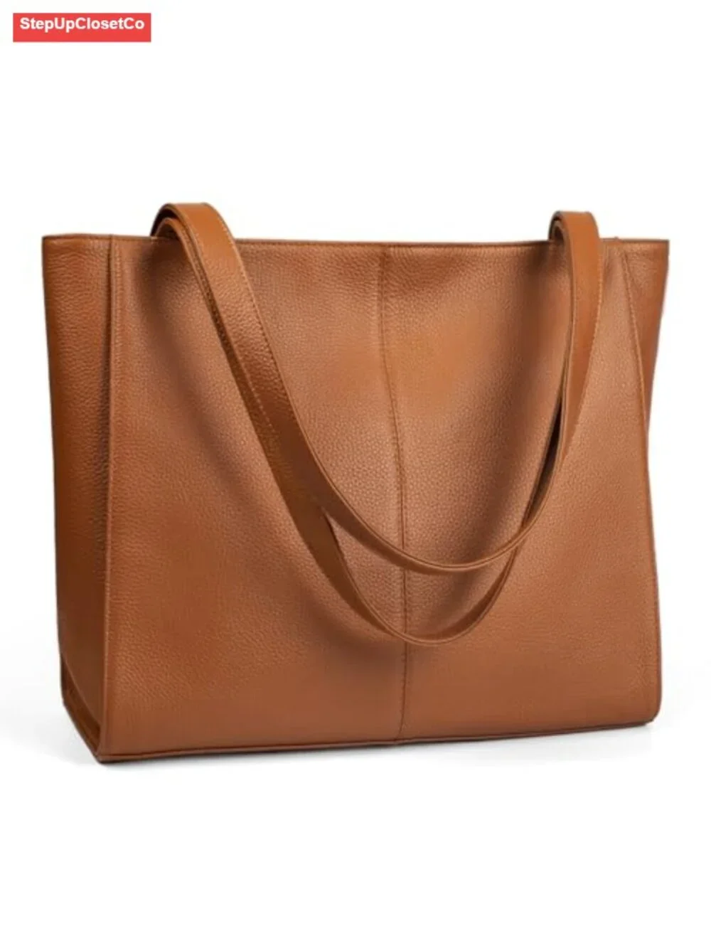 Genuine Leather Tote Bag for Women Work Travel with 14