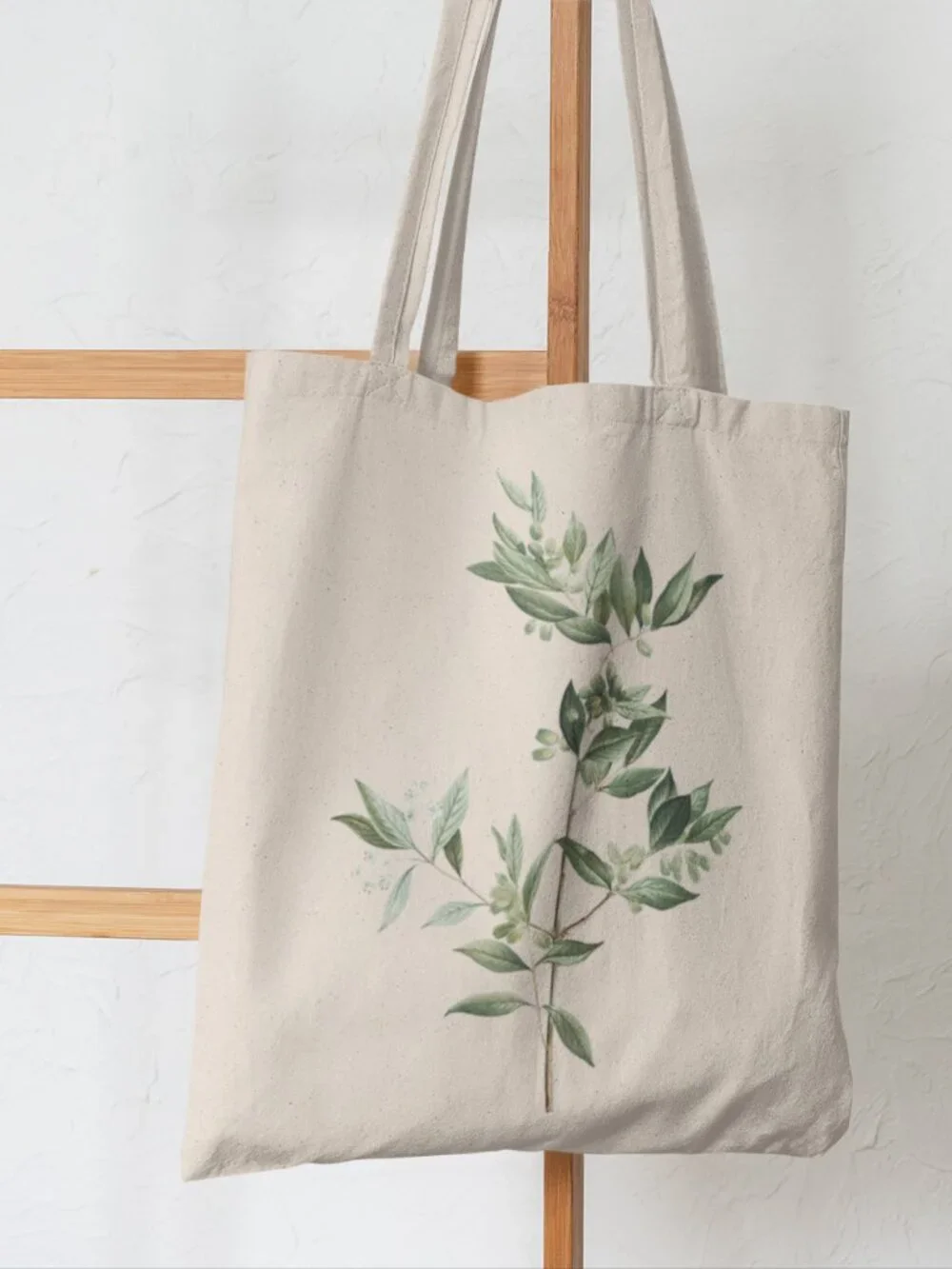 False Privet Vintage Floral Print Graphic Canvas Tote Bag