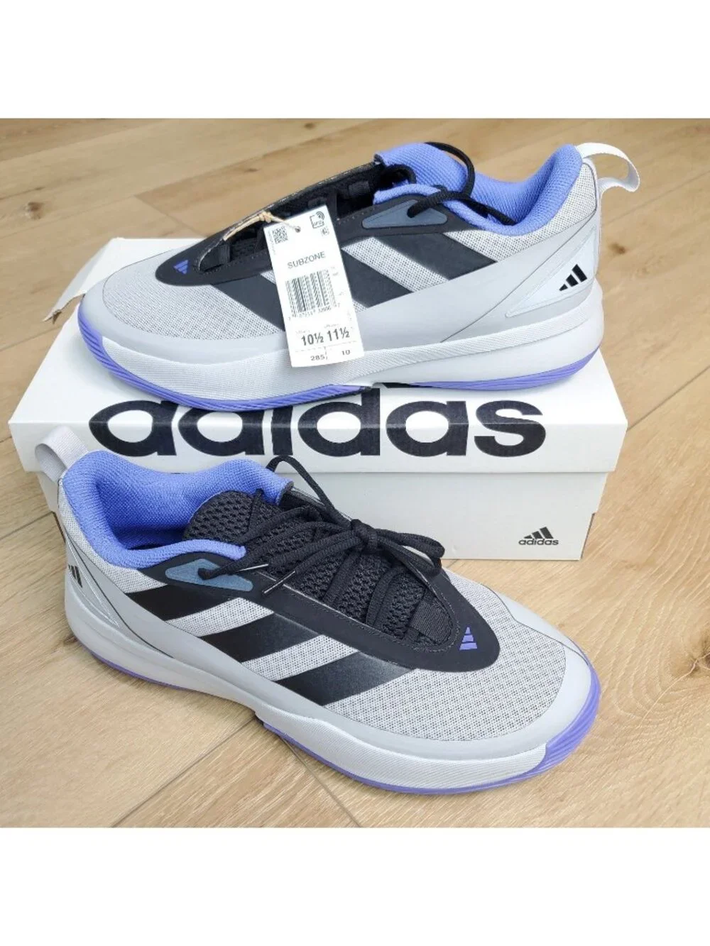 Adidas Subzone Basketball Shoes Mens Size 10.5 Grey /Black Blue Sneakers IH8559