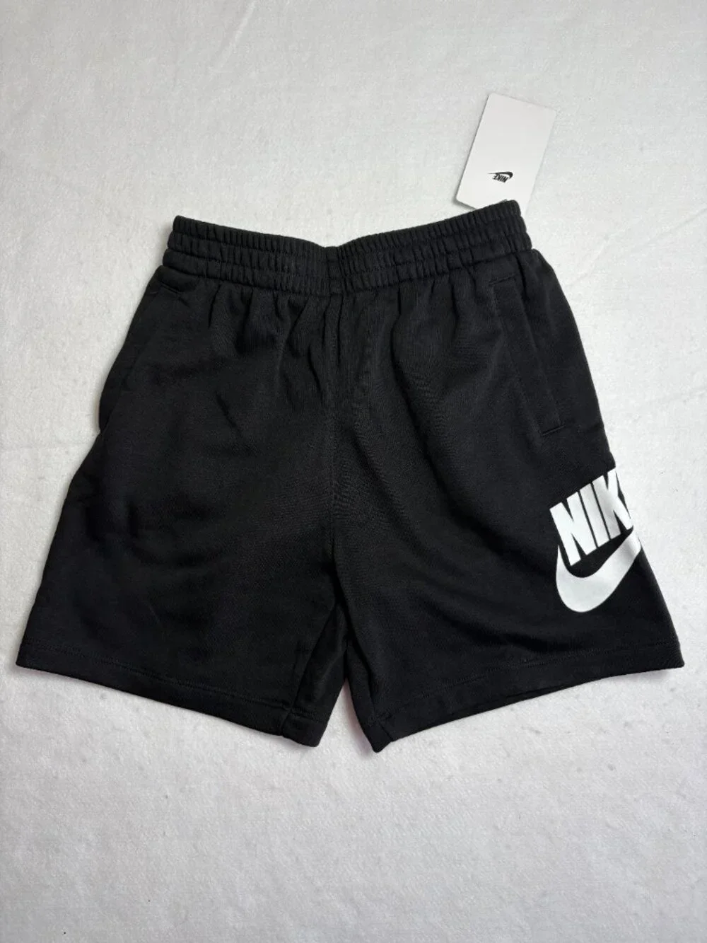 Nike Boys' Sportswear Club Futura French Terry Shorts Black Athletic 6-7 Years