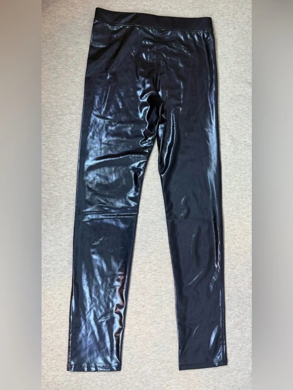 Zara‎ Girls Metallic Pleather Leggings - Blue - 13/14