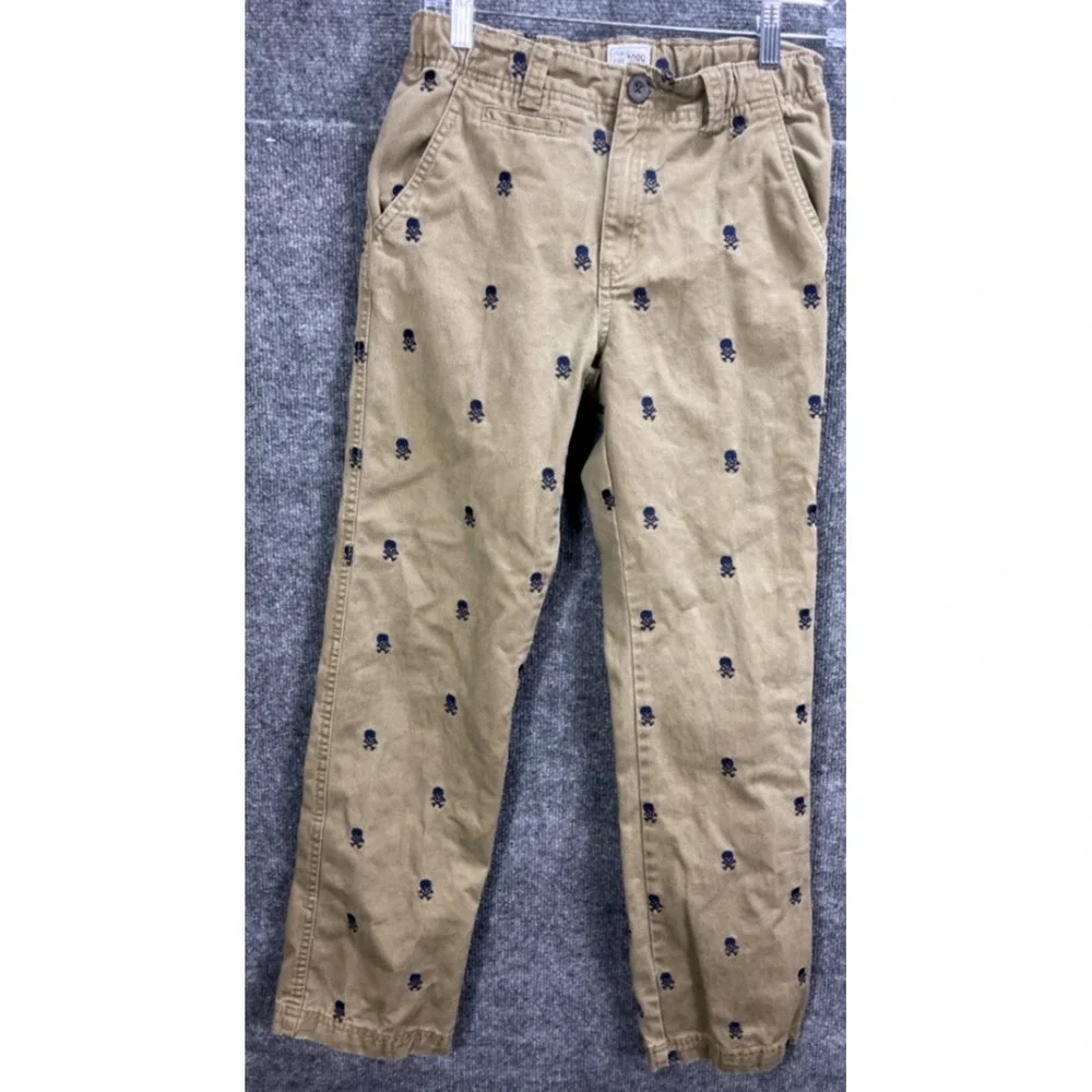 The Children's Place Boys Size 14 Skull Print Khaki‎ Pants Casual