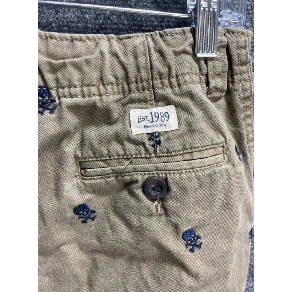 The Children's Place Boys Size 14 Skull Print Khaki‎ Pants Casual