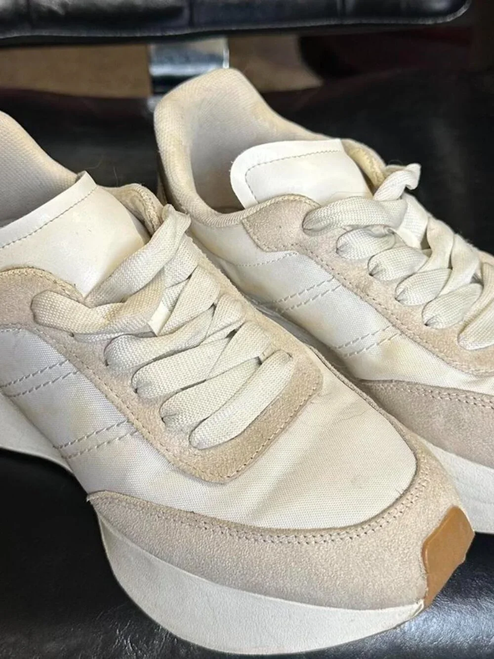 H&M Women's Cream and White Trainers