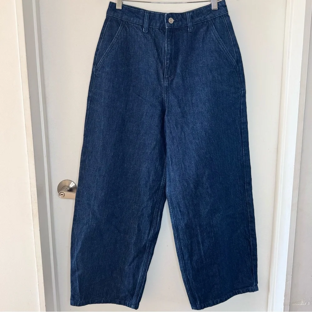 BOLONGARO TREVOR Anthropologie Super Wide Leg Jeans 27 100% Cotton