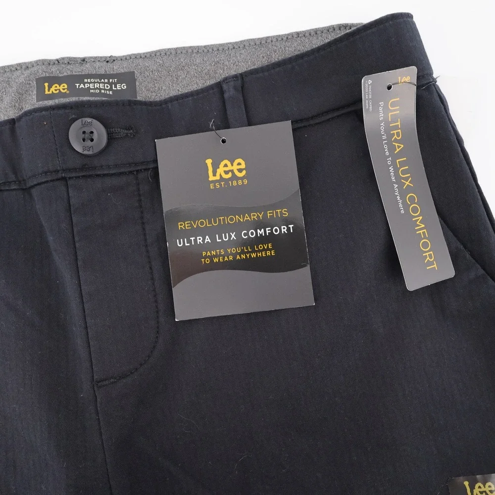 NEW Lee Ultra Lux Comfort Tapered Jogger Black Long Women 10‎ Medium