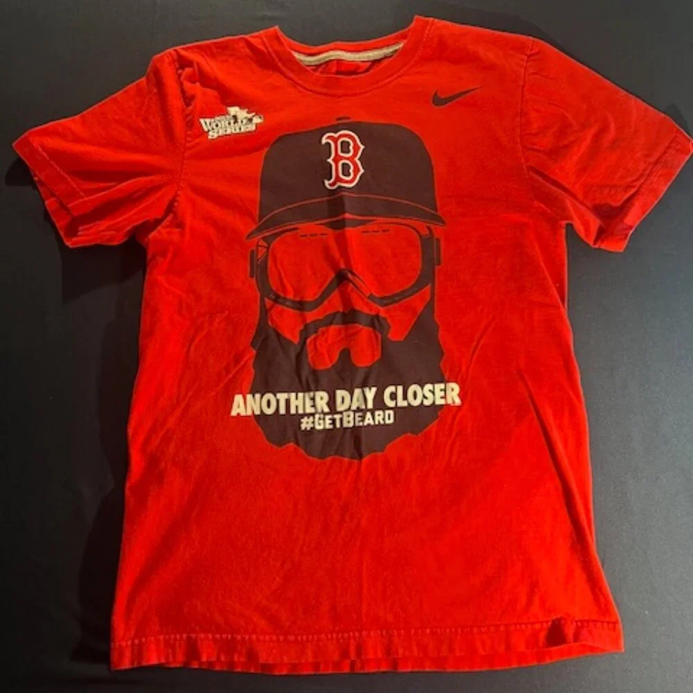 Nike t-shirt Boston Red Sox graphic  'Another Day Closer‎ #GetBeard 2013 Small