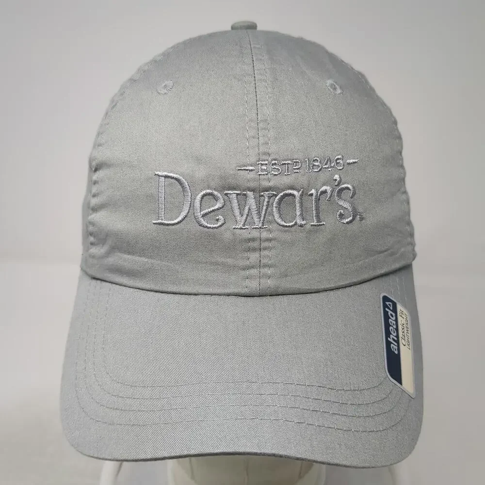 ahead Baseball Cap Gray One Size Dewar's ESTD 1846 Logo Embroidery Cotton Hat