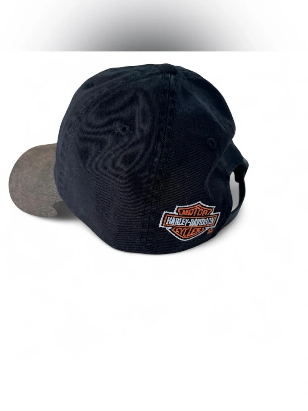 Harley Davidson Black Strapback Hat American Needle Vintage Style Motorcycle Cap