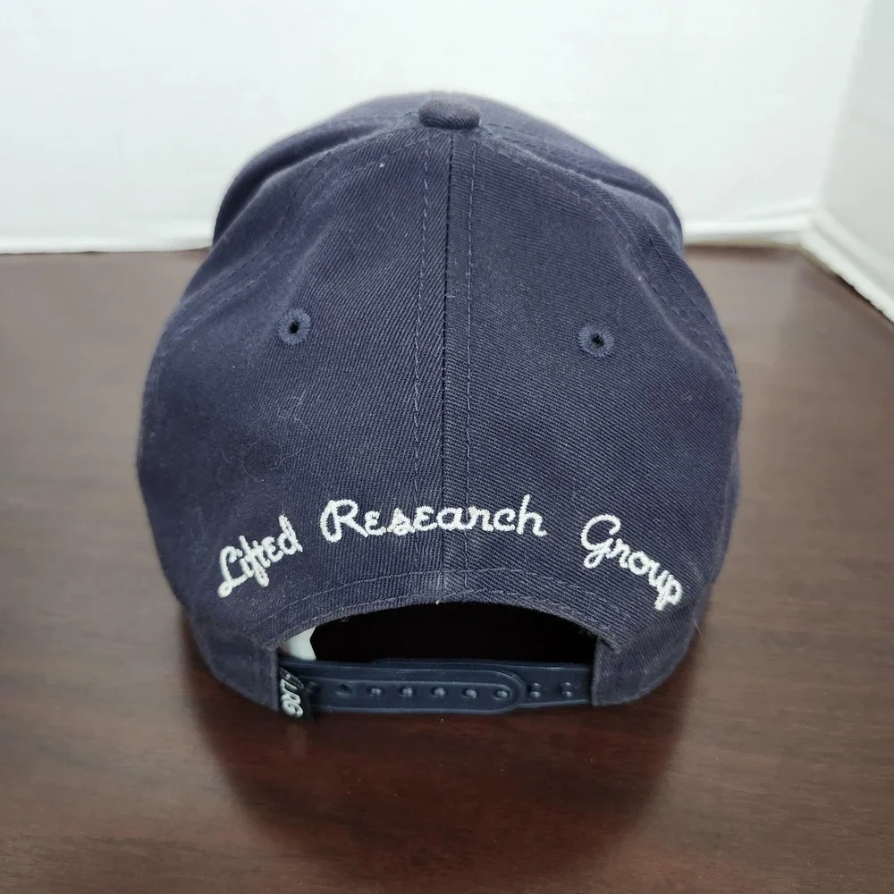 LRG Hat Cap Snap Back Mens One Size Blue Script Logo Baseball Streetwear