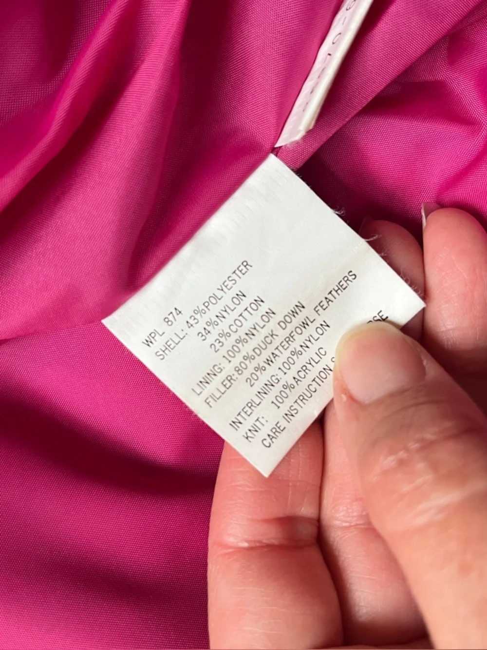 Vintage 80s retro duck down ski jacket bubble coat pink cropped M mountain goat