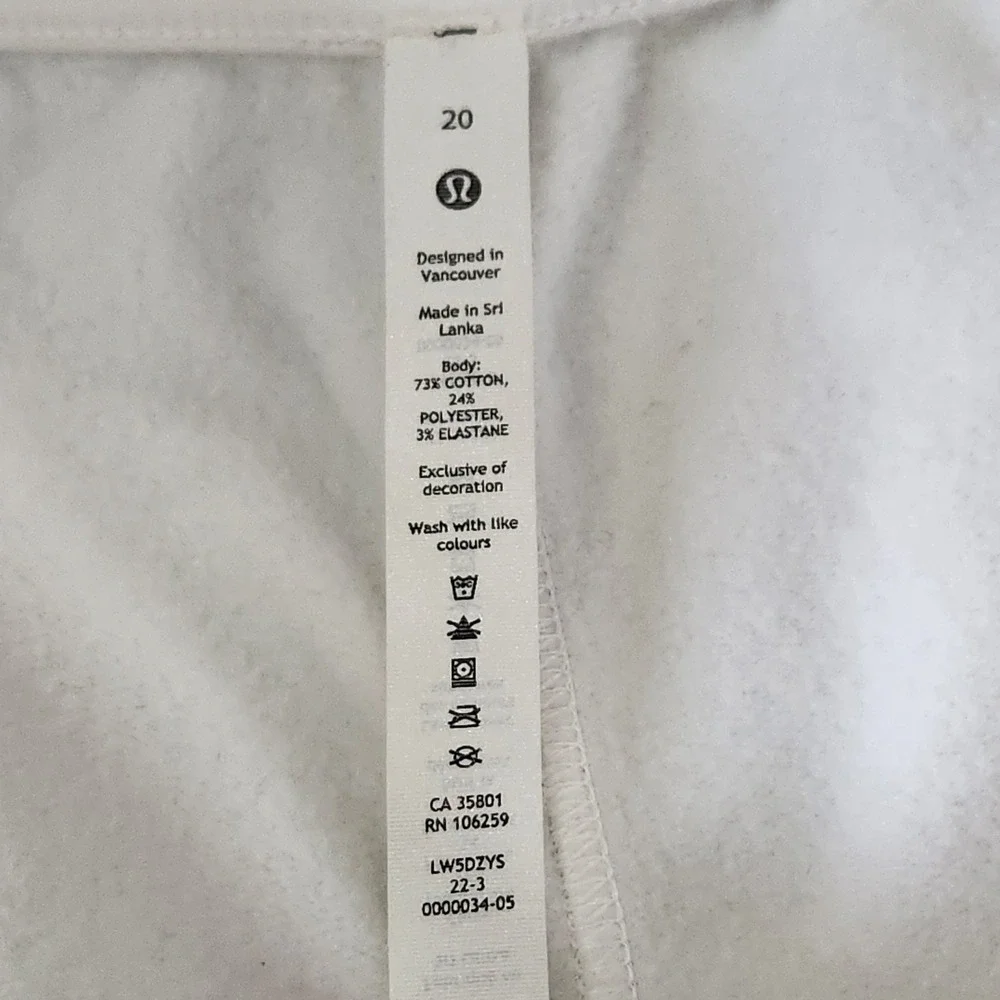 lululemon athletica measurements waist