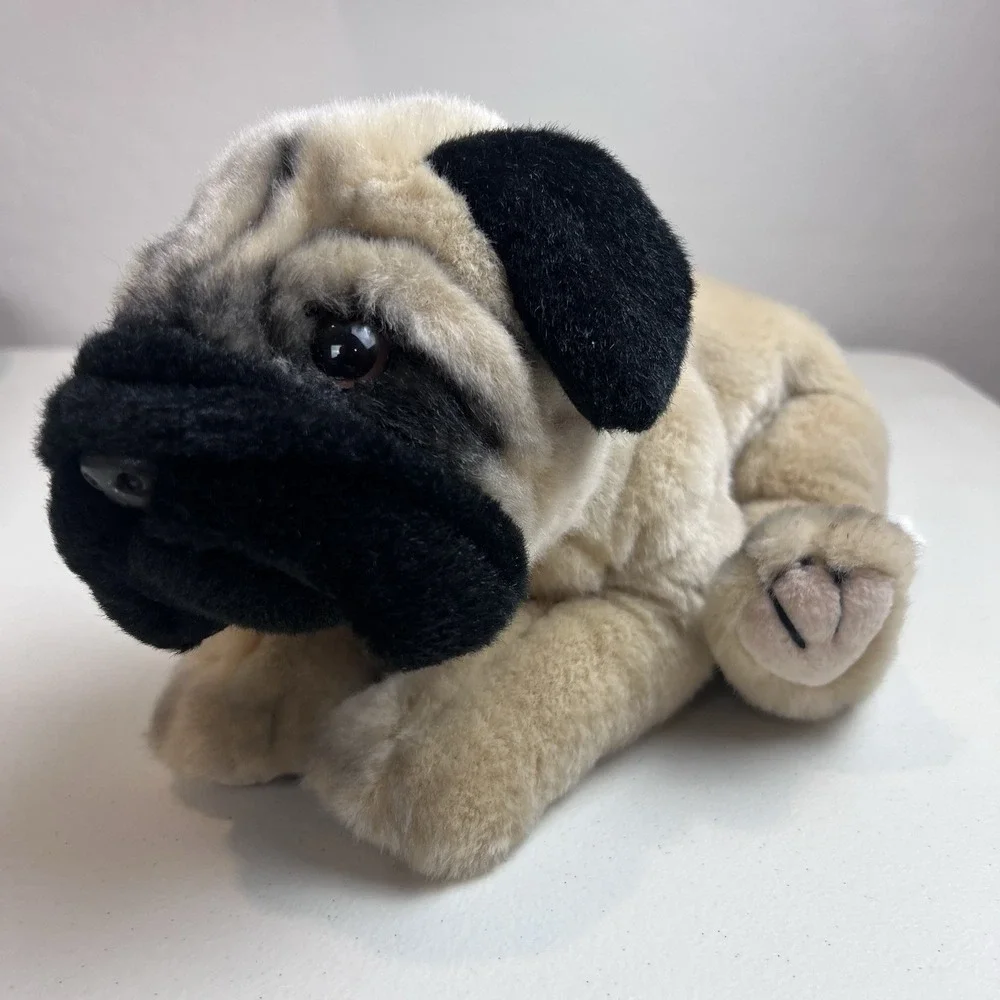 Animal Alley Toys R Us Pug Puppy Dog Plush Stuffed Animal Realistic 12