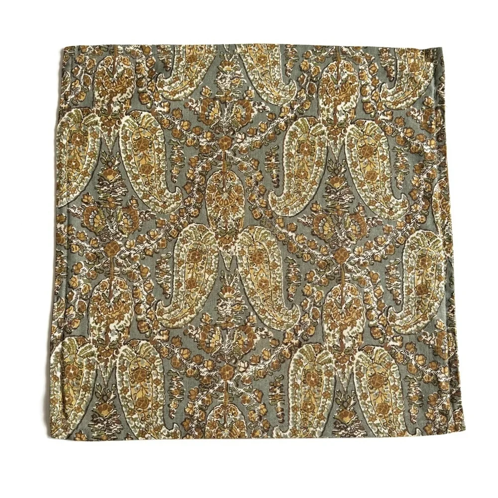 Pottery Barn paisley print 20” square pillow cover