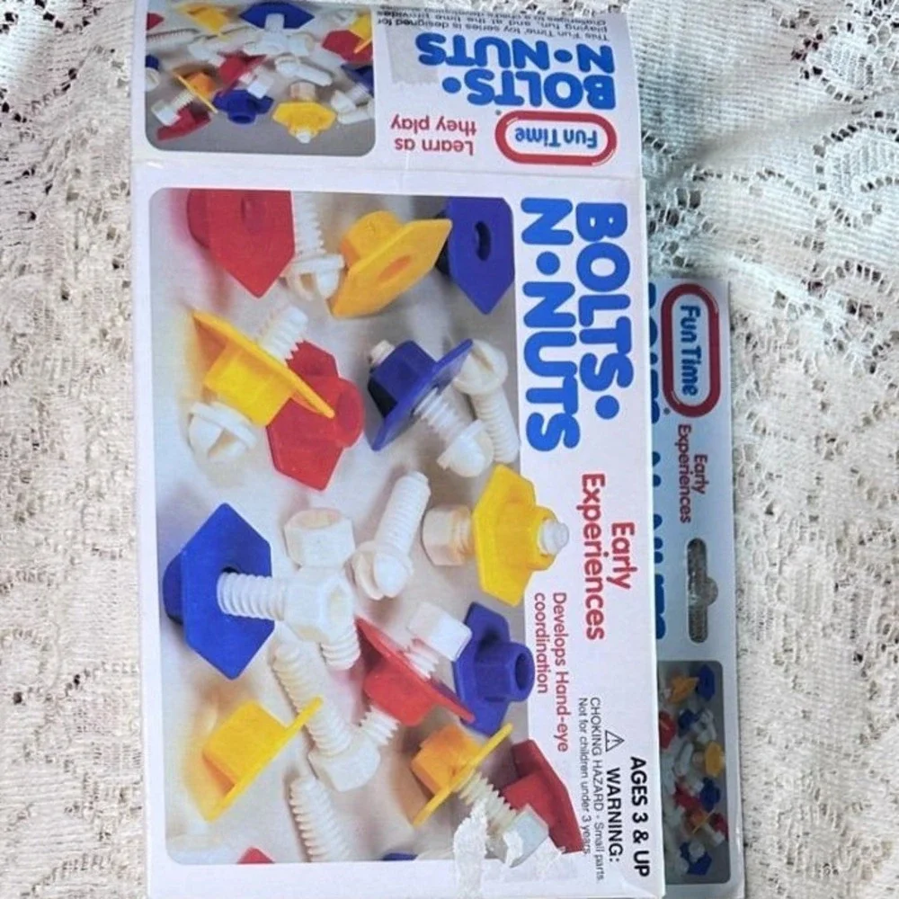 Fun Time Early Experiences Bolts N‎ Nuts Building Toy Set Ages 3+ Hand-Eye Coord