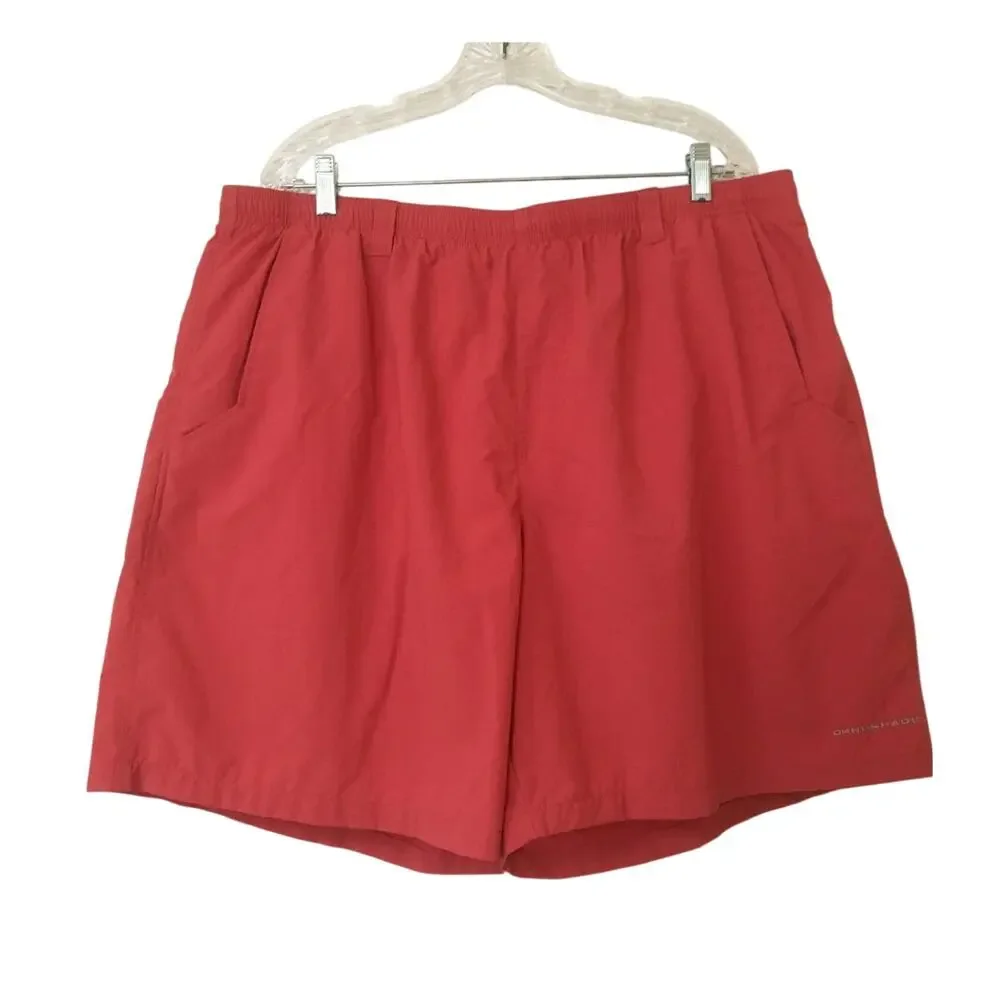 Columbia Omni Shade Coral Pink XXL 8 Bathing Suit Water Shorts Elastic Waist
