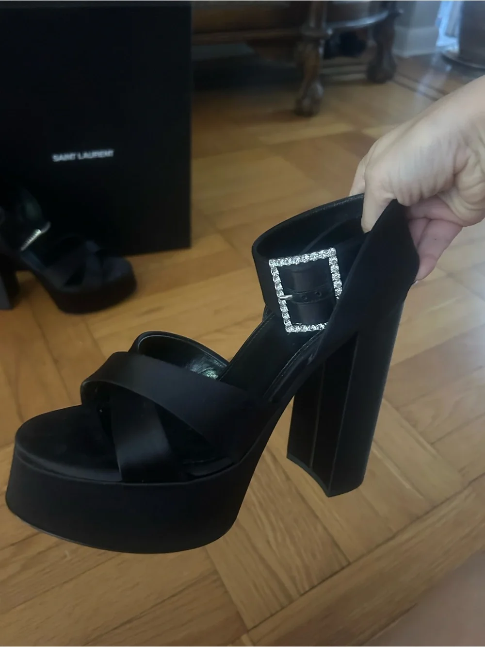Saint Laurent high platform