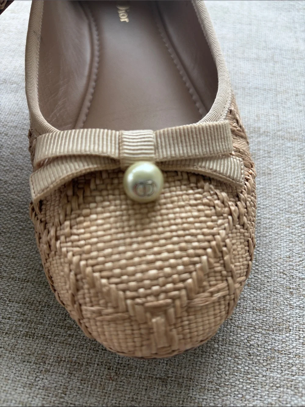 Dior raffia ballet