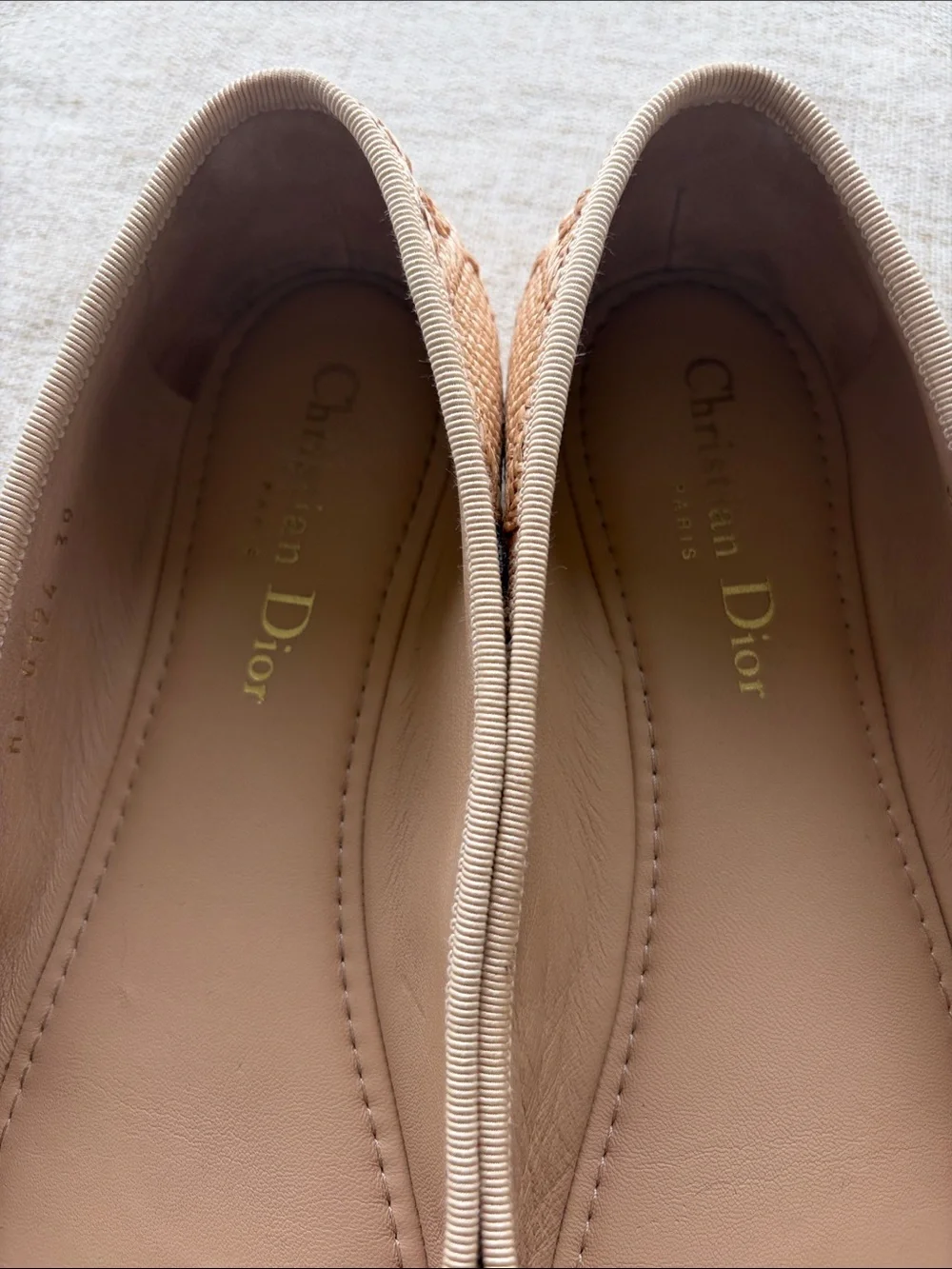 Dior raffia ballet