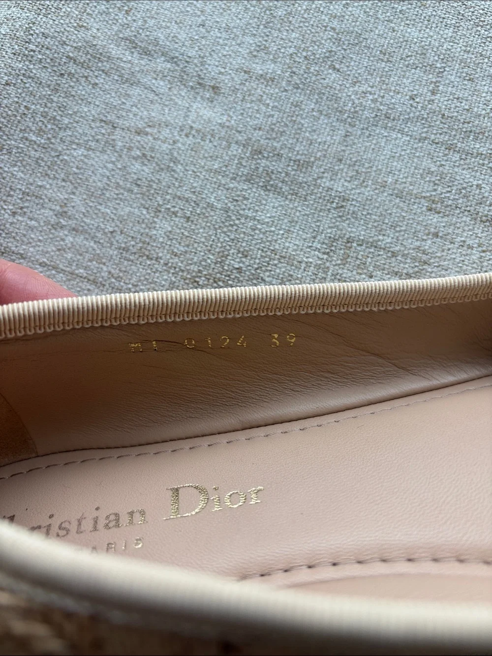 Dior raffia ballet
