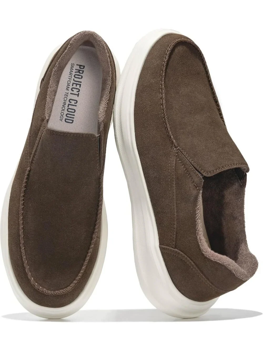 🆕Men's Chocolate Suede Venetian Slip On Loafers Smart Foam Cushioned Shoes