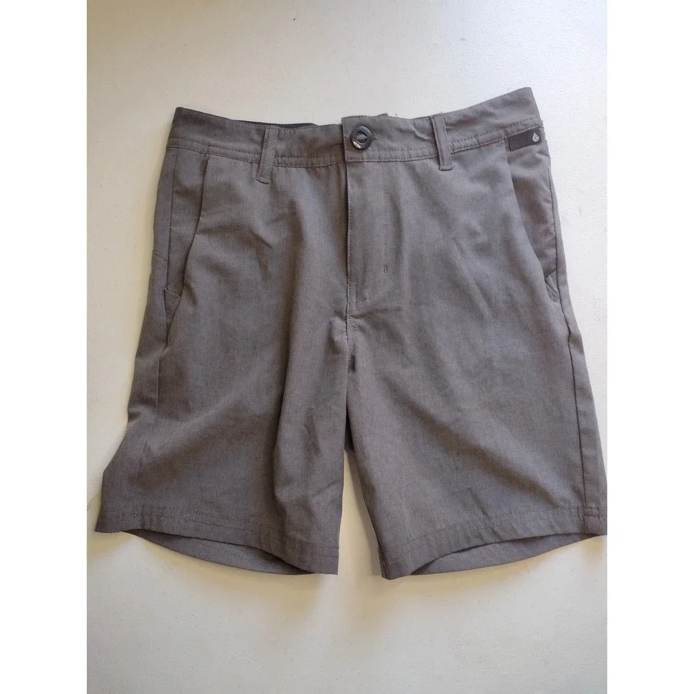 Volcom Mens Grey Hybrid Shorts Boardshorts Chino Style Size‎ 26 Stretch Skate