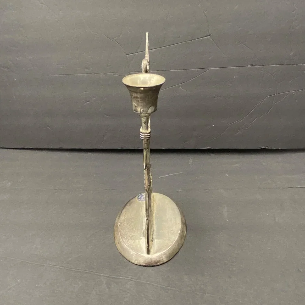 Christmas International Silver Co Angel Candle Holder Silver-Plated Vintage 1998