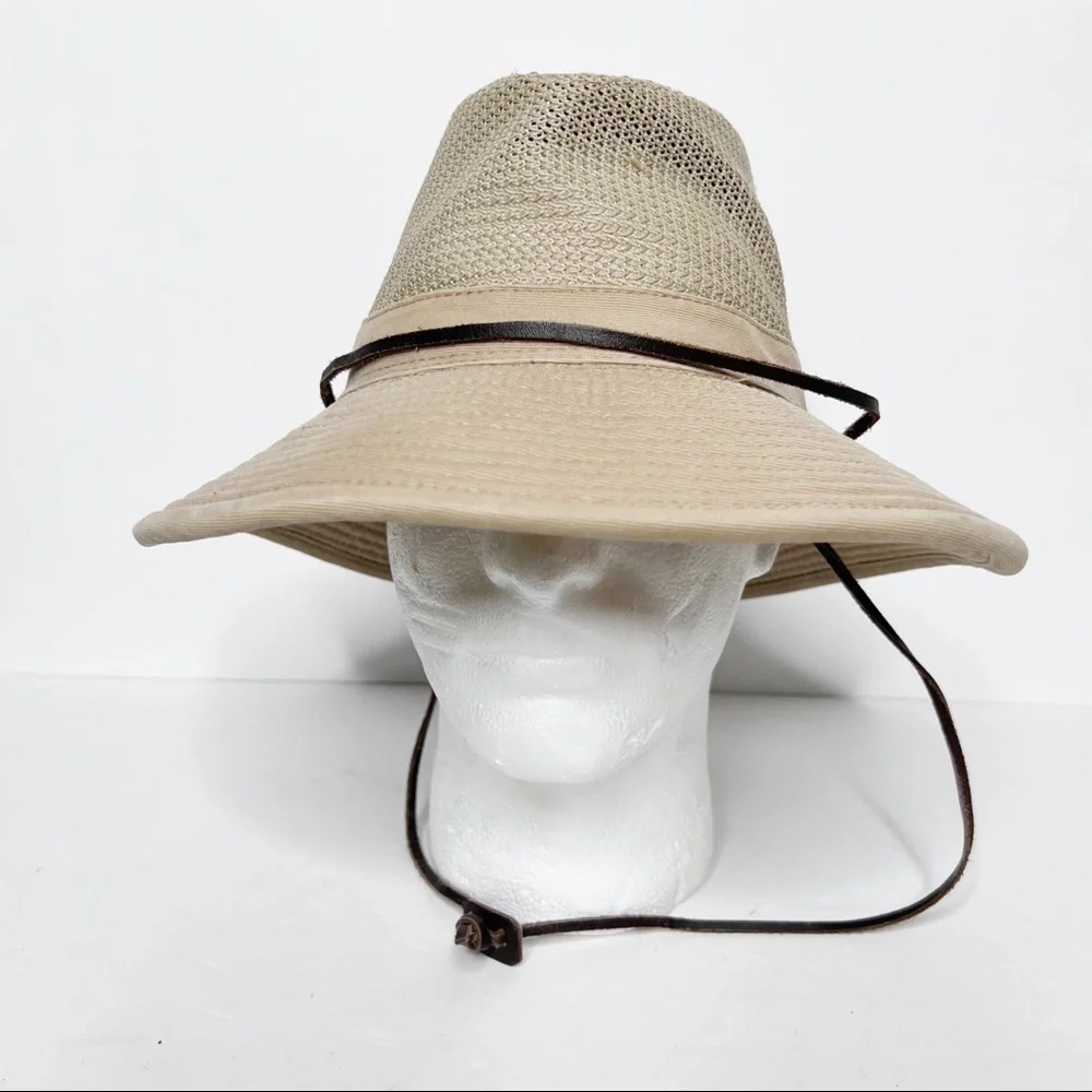 Dorfman Pacific Tan Bucket Brimmed Adventure Hat Size Large