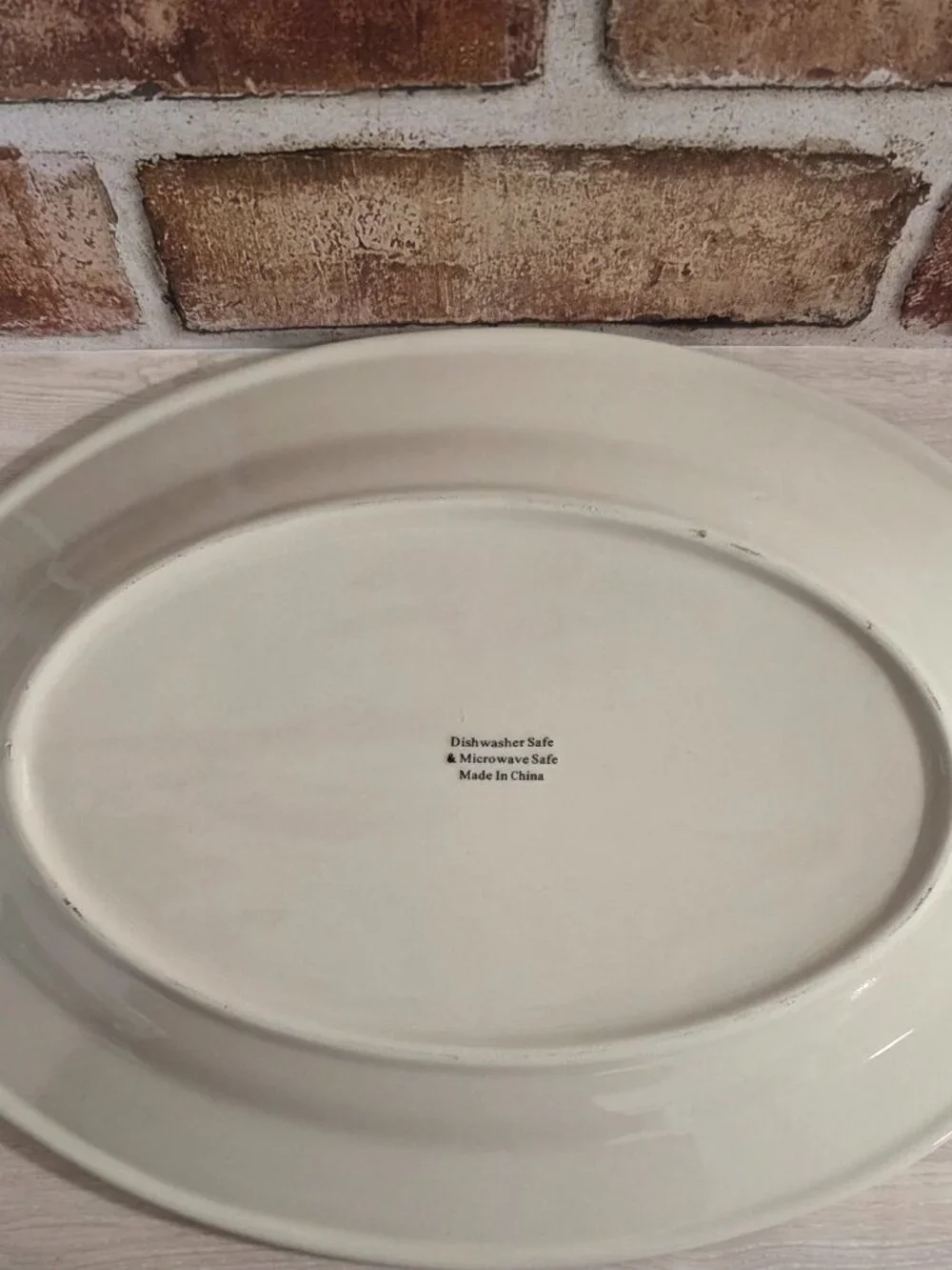 Snowman Couple Oval Platter  14