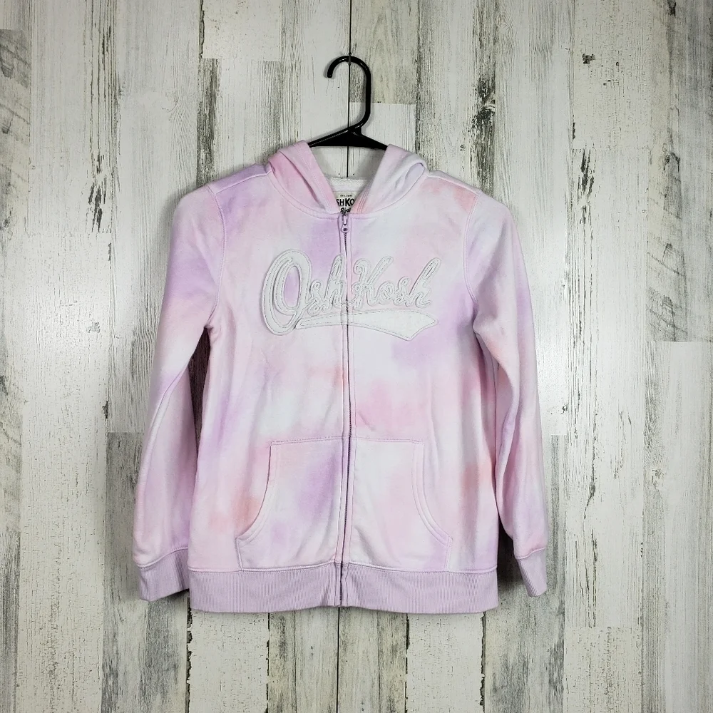Girls oshkosh pastel tie dye light jacket size 12