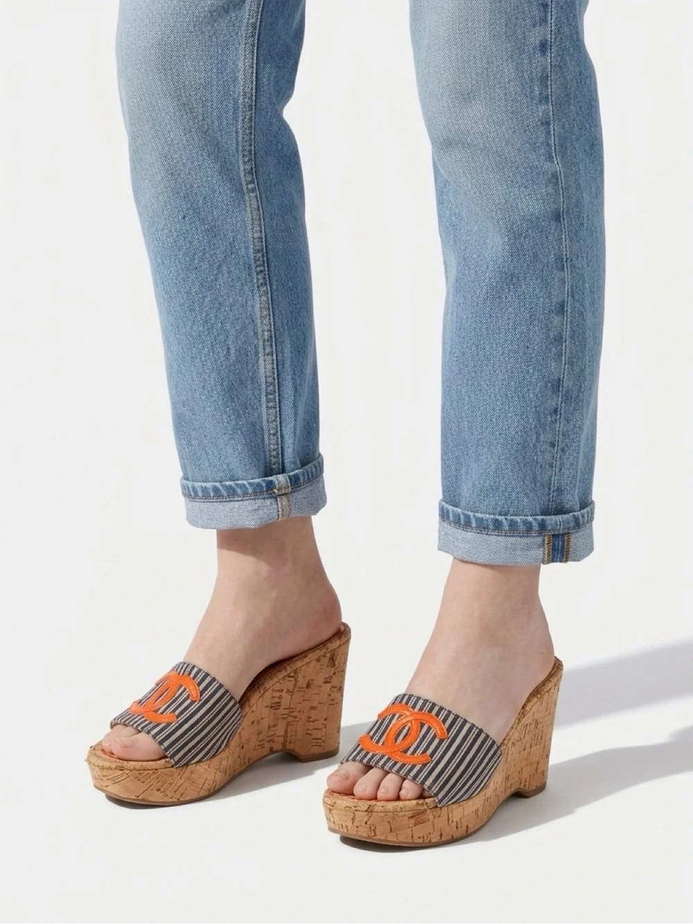 CHANEL slip wedge