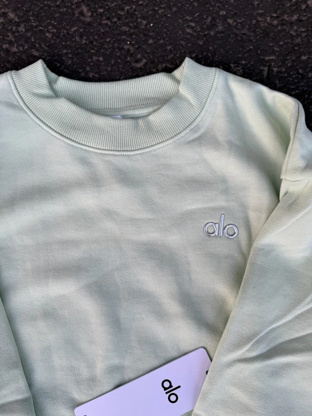 ALO Yoga Crewneck Sweater in Mint