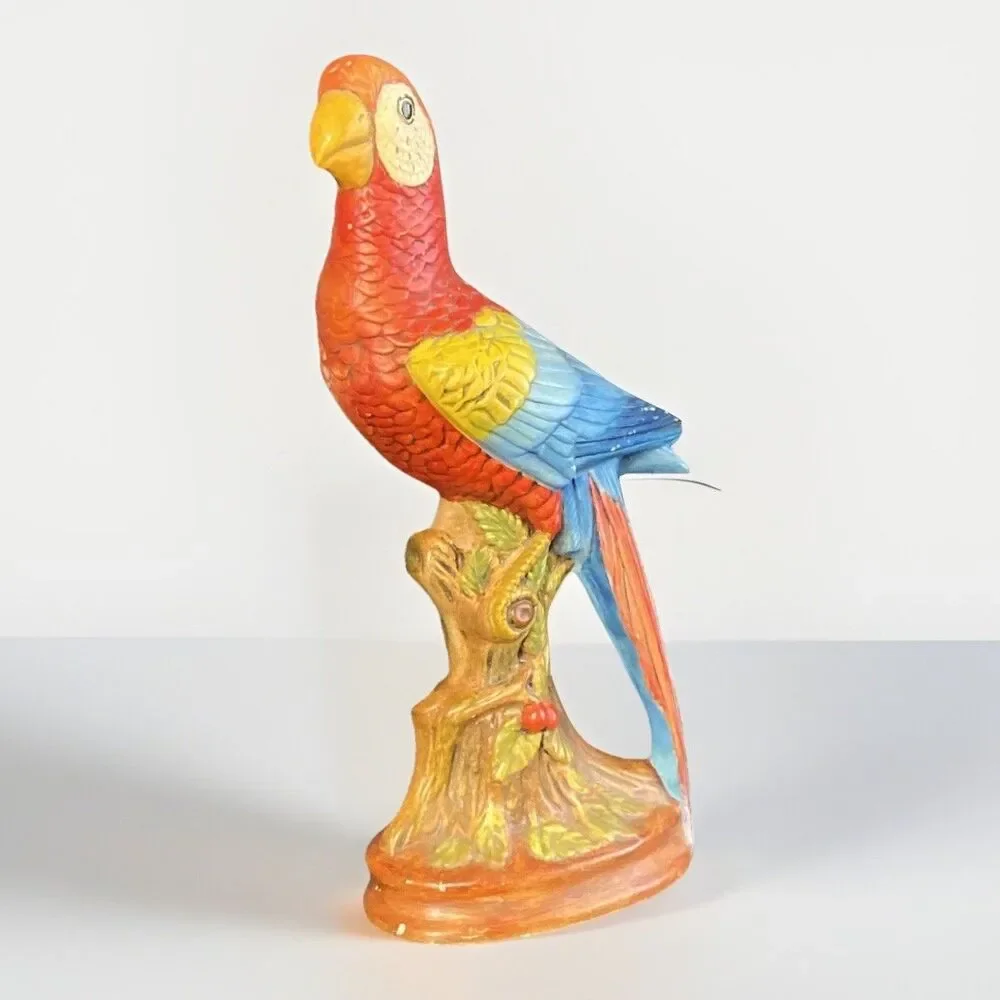 Vintage 1982 Holland Mold Ceramic Parrot Figure 10
