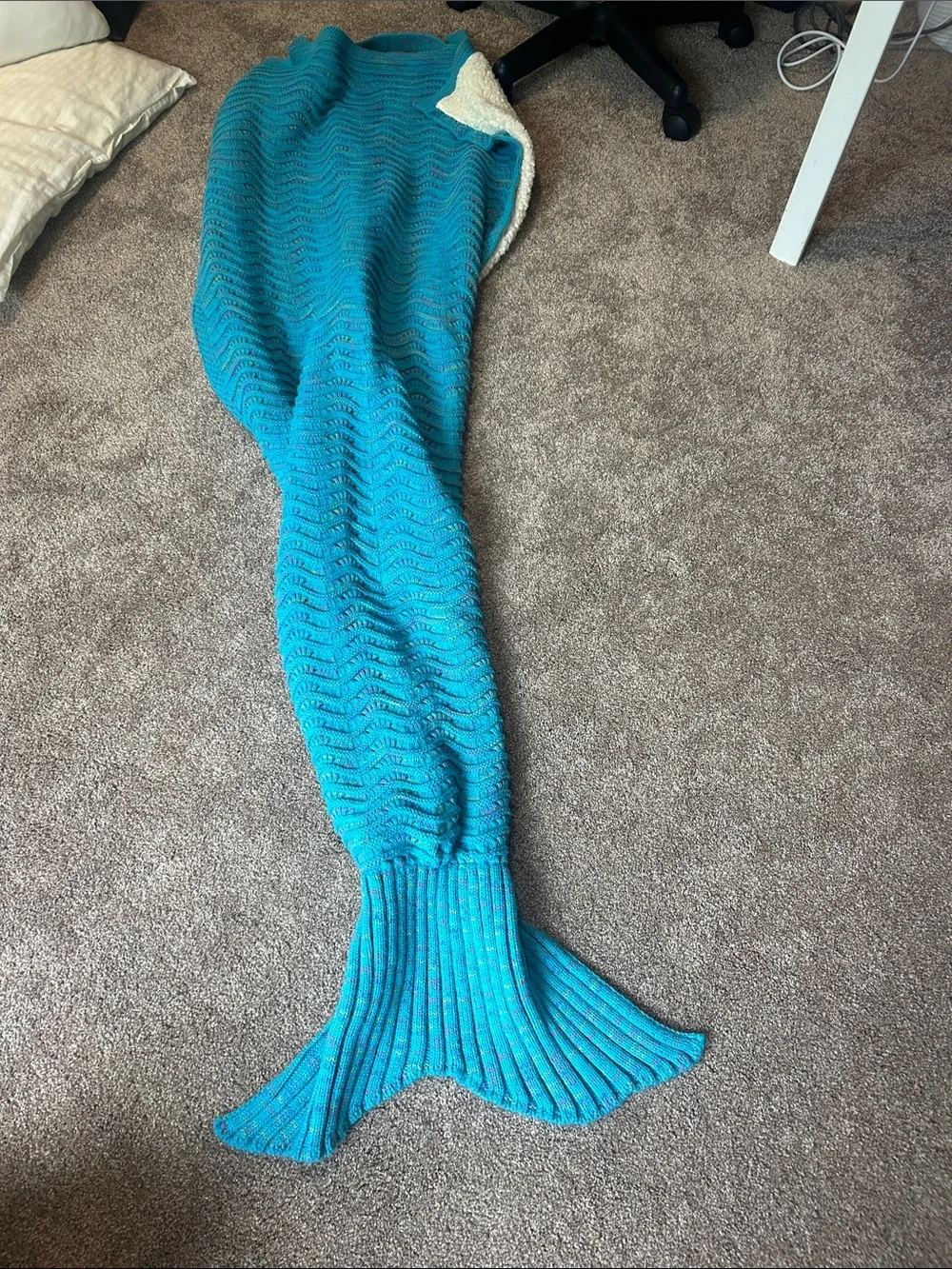 Sherpa Mermaid Blanket - Teal