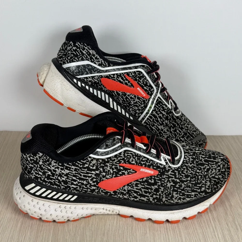 Running Shoes Brooks Womens 8 Black Adrenaline GTS 20 Knit Athletic 1202961B039