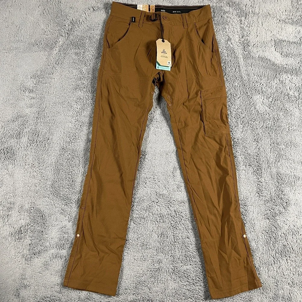 Prana Stretch Zion Slim Pant II Mens 28x32 Belted Roll Up Gorpcore Hiking Hybrid