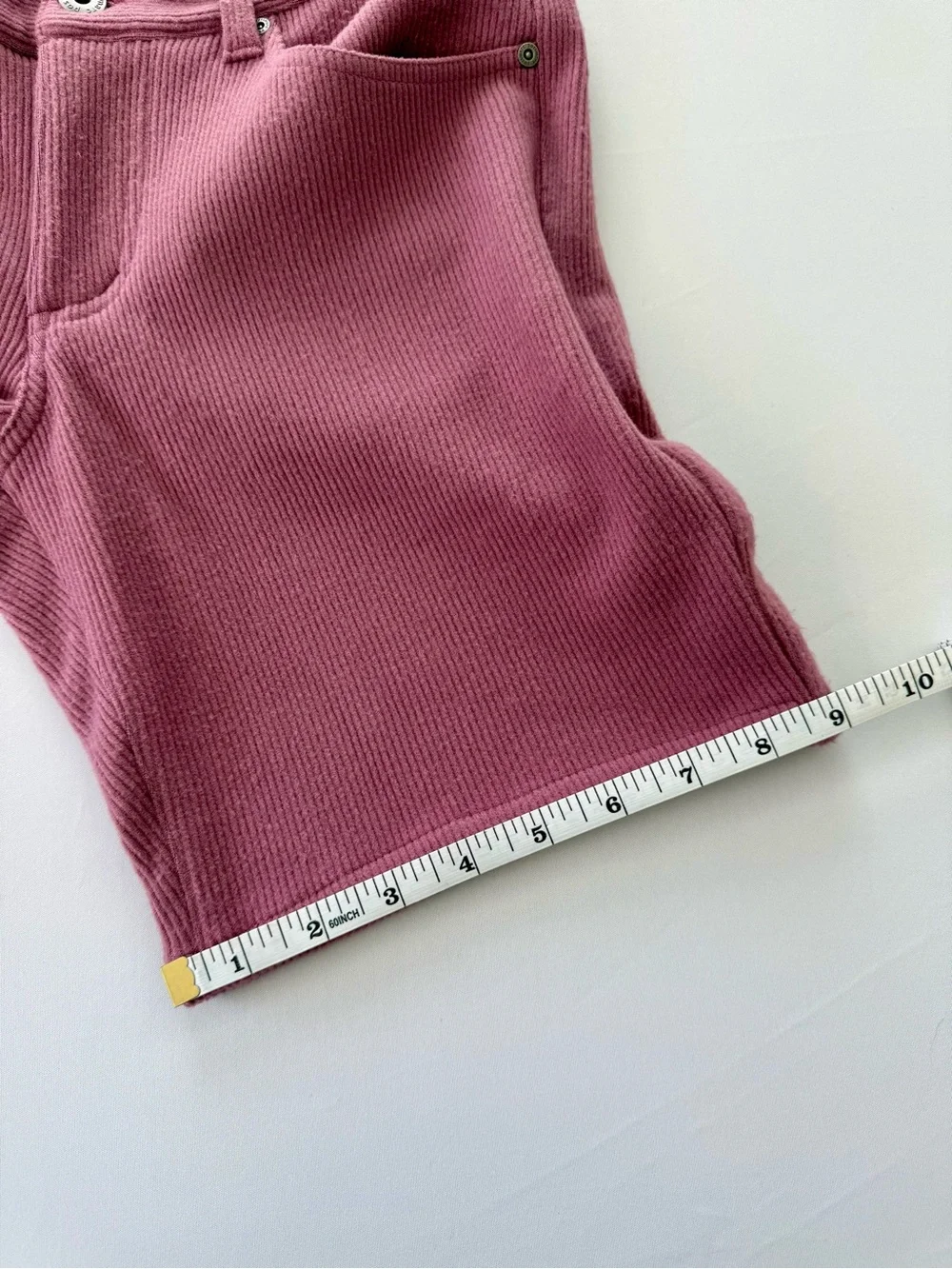 Postmarc Men's Flat Front Ribbed Shorts in Dusty Rose