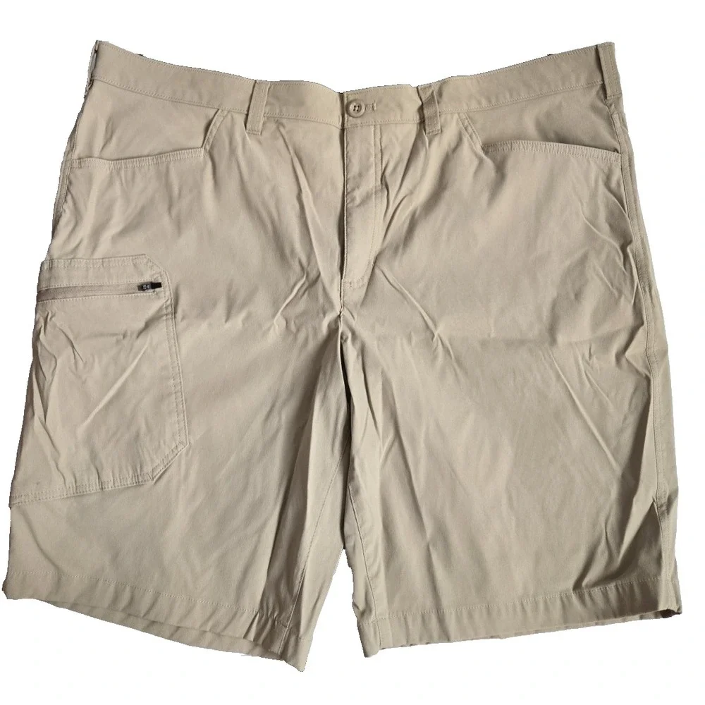 Eddie Bauer Men's Size 42 Tan‎ Beige Activewear Outdoors Zip Pocket Cargo Shorts