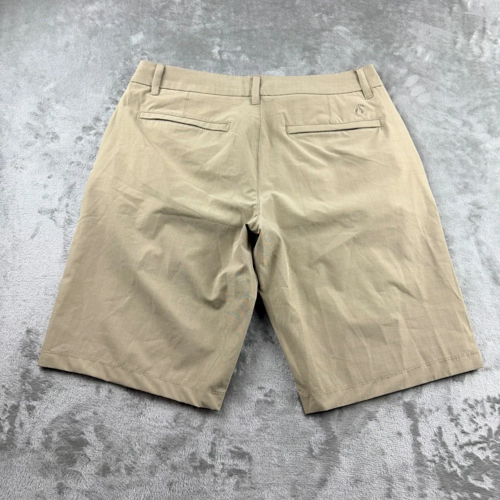 Hang Ten Men's Size 32 Hybrid Performance‎ Shorts Tan Plaid